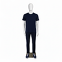 Male Faceless Glossy White Display Egg Head Mannequin, full-height product view on a white background, gallery image 16 of 17