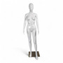 Female Faceless Display Egg Head Mannequin –Glossy White Sleek Retail Showcase