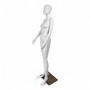 Female Faceless Display Egg Head Mannequin –Glossy White Sleek Retail Showcase