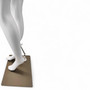 Glossy White Female Faceless Display Egg Head Mannequin, product shown against a coloured background