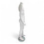 Headless Male Fiberglass Mannequin Glossy White Finish with Glass Stand 166cm