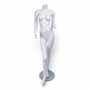 Headless Female Mannequin Glossy White Fiberglass with Glass Stand – 172cm