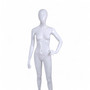 White Glossy Female Faceless Display Egg Head Mannequin – Sleek Retail Showcase