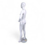 White Glossy Female Faceless Display Egg Head Mannequin – Sleek Retail Showcase