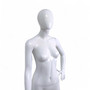 White Glossy Female Faceless Display Egg Head Mannequin – Sleek Retail Showcase