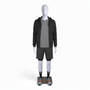 Male Mannequin Matt White Plastic Display with Rotating Head and Metal Stand, full-height product view on a white background, gallery image 9 of 15