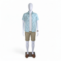 Male Mannequin Matt White Plastic Display with Rotating Head and Metal Stand