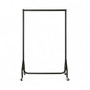 Black Heavy-Duty Clothes Rail, full-height product view on a white background