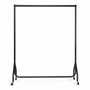 Black Heavy-Duty Clothes Rail – 150 kg Load Steel Garment Rack with Wheels