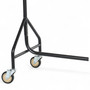 Reinforced Black Heavy-Duty Clothes Rail -150 kg Steel Garment Rack with Wheels