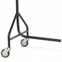 Reinforced Black Heavy-Duty Clothes Rail -150 kg Steel Garment Rack with Wheels, close product view against a light background