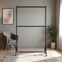 2-Tier Black Heavy-Duty Clothes Rail - 150 kg UDL Steel Garment Rack with Wheels, product shown against a coloured background, standard product photograph