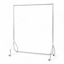 Chrome Heavy-Duty Clothes Rail –150 kg UDL 32 mm Steel Garment Rack with Wheels