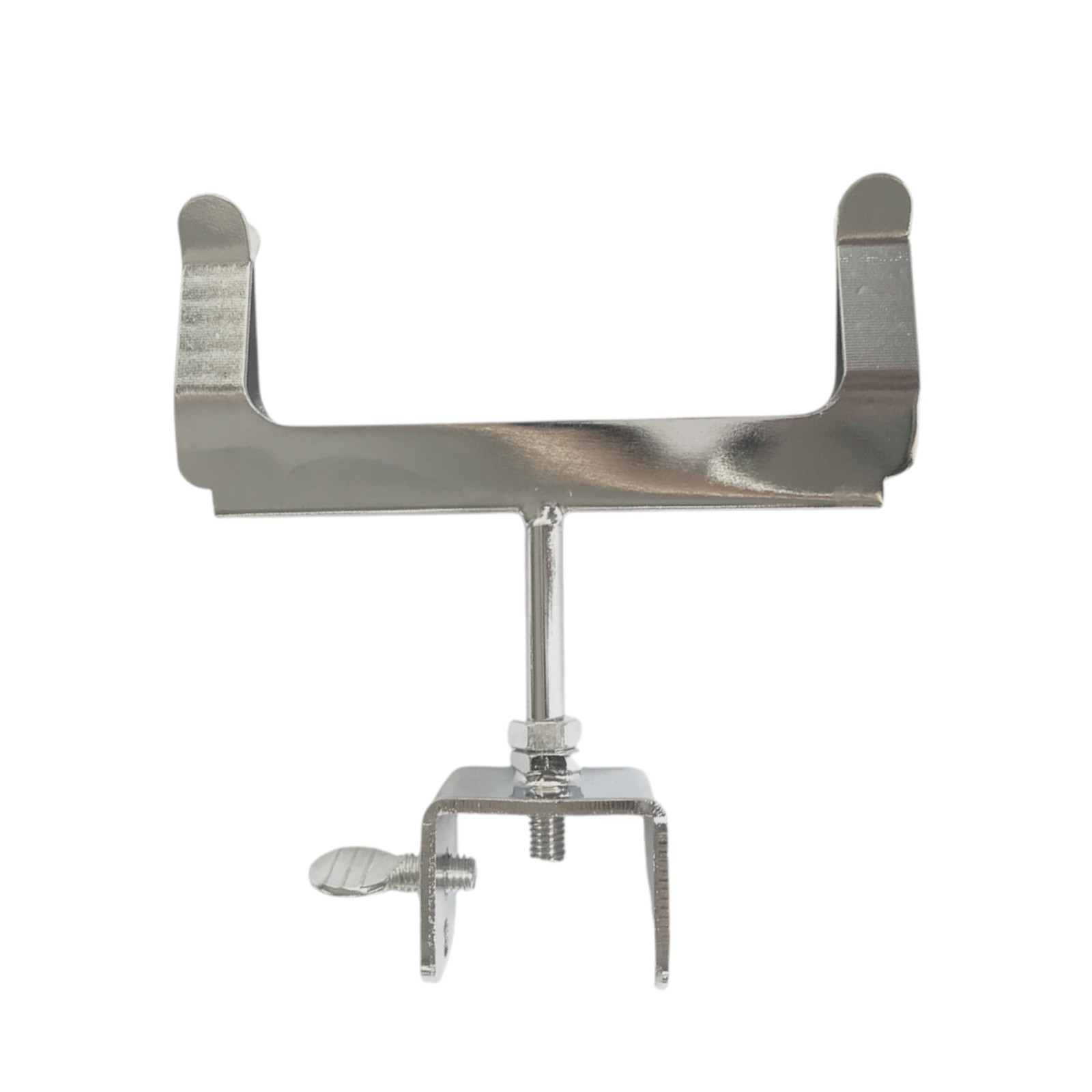 Chrome Square Screw-In Card Holder for Clothes Rails - Sign Clip, Adjustable POS