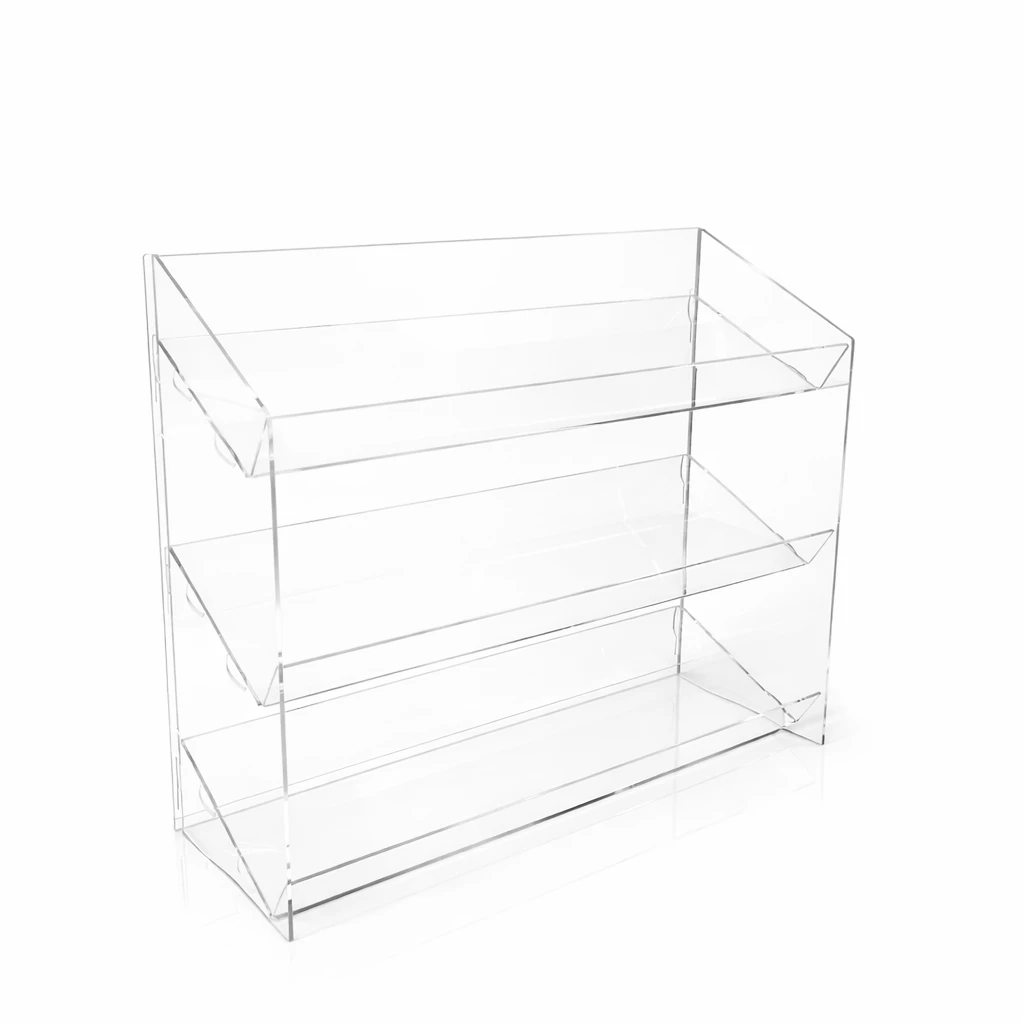 Clear Acrylic 3 Tier Confectionery Display Stand for Candy, Sweets & Chocolate Bars