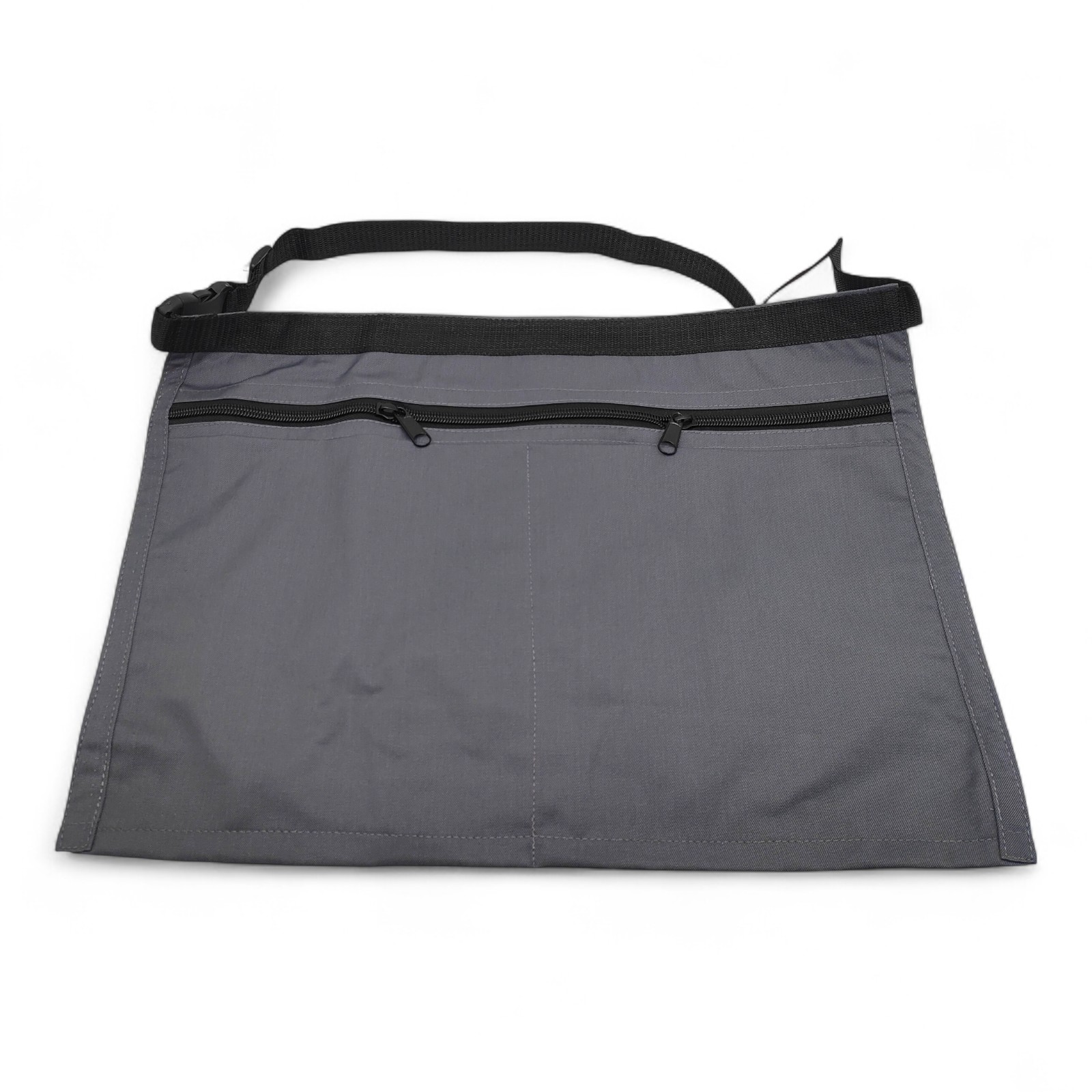 Market Stall Money Belt Waist Pouch – 4 Pockets, Adjustable Strap,Grey