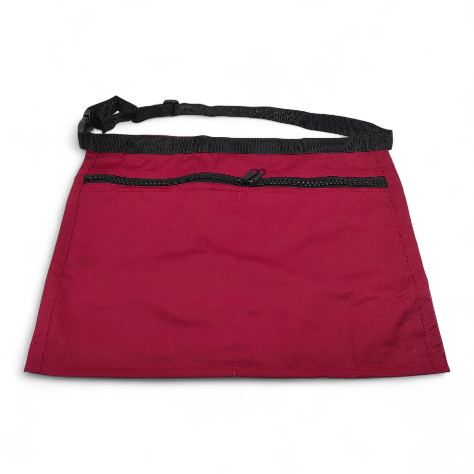Market Stall Money Belt Waist Pouch – 4 Pockets, Adjustable Strap, Burgundy