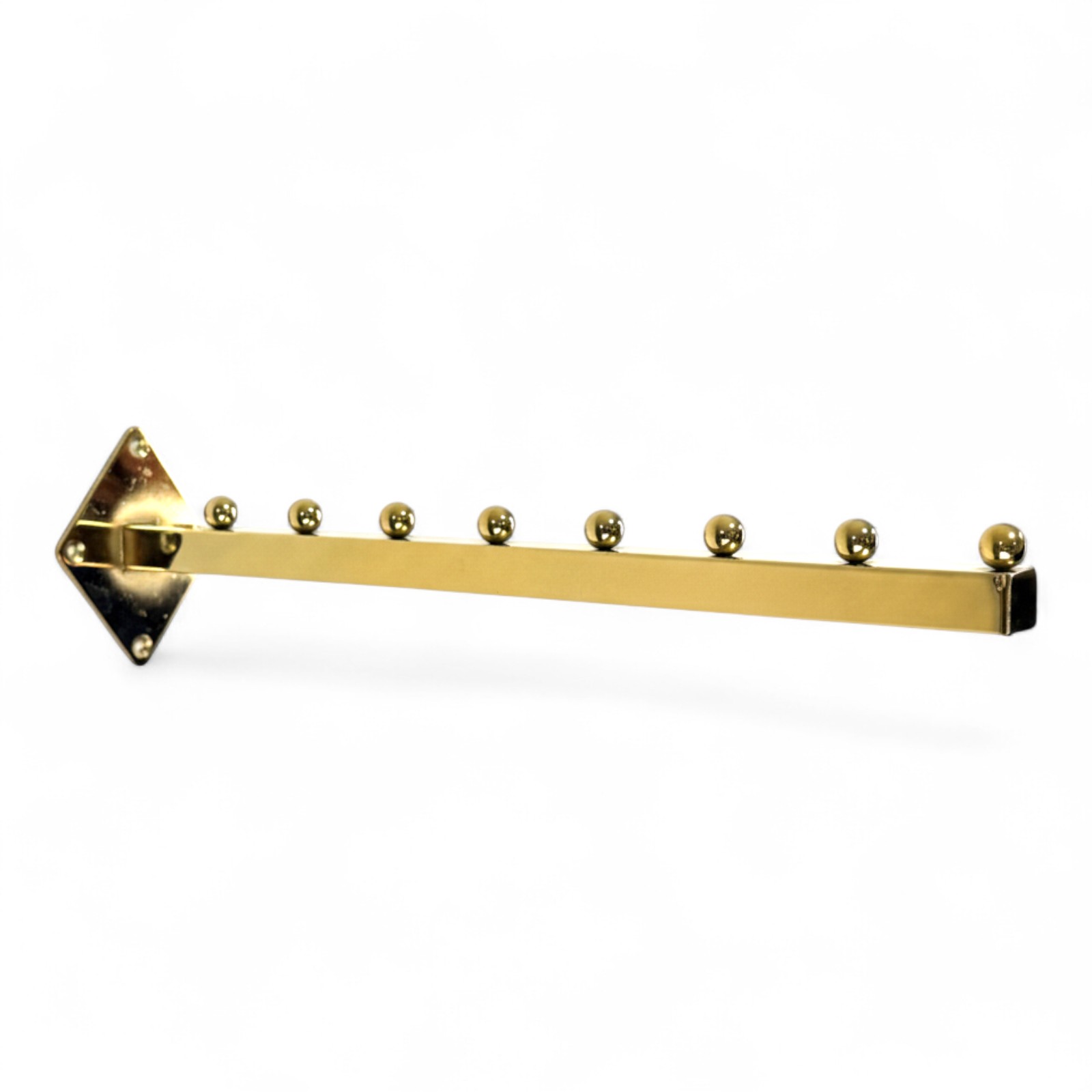 8 Ball Straight Wall-Fix Display Arm Golden Steel Space-Saving Rail