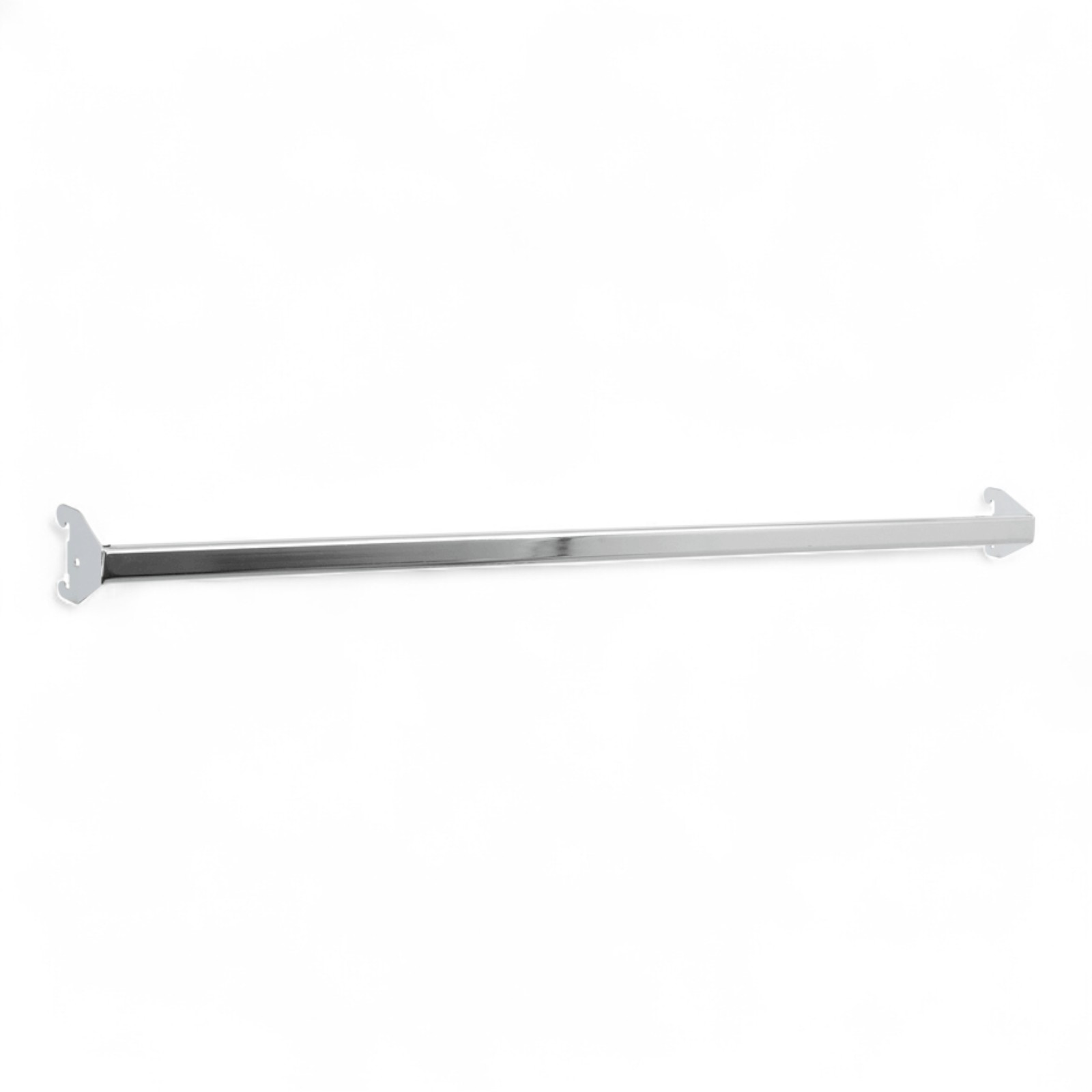 Twin Slot Back Bar Chrome Steel – 600mm/1000mm Retail Display Support