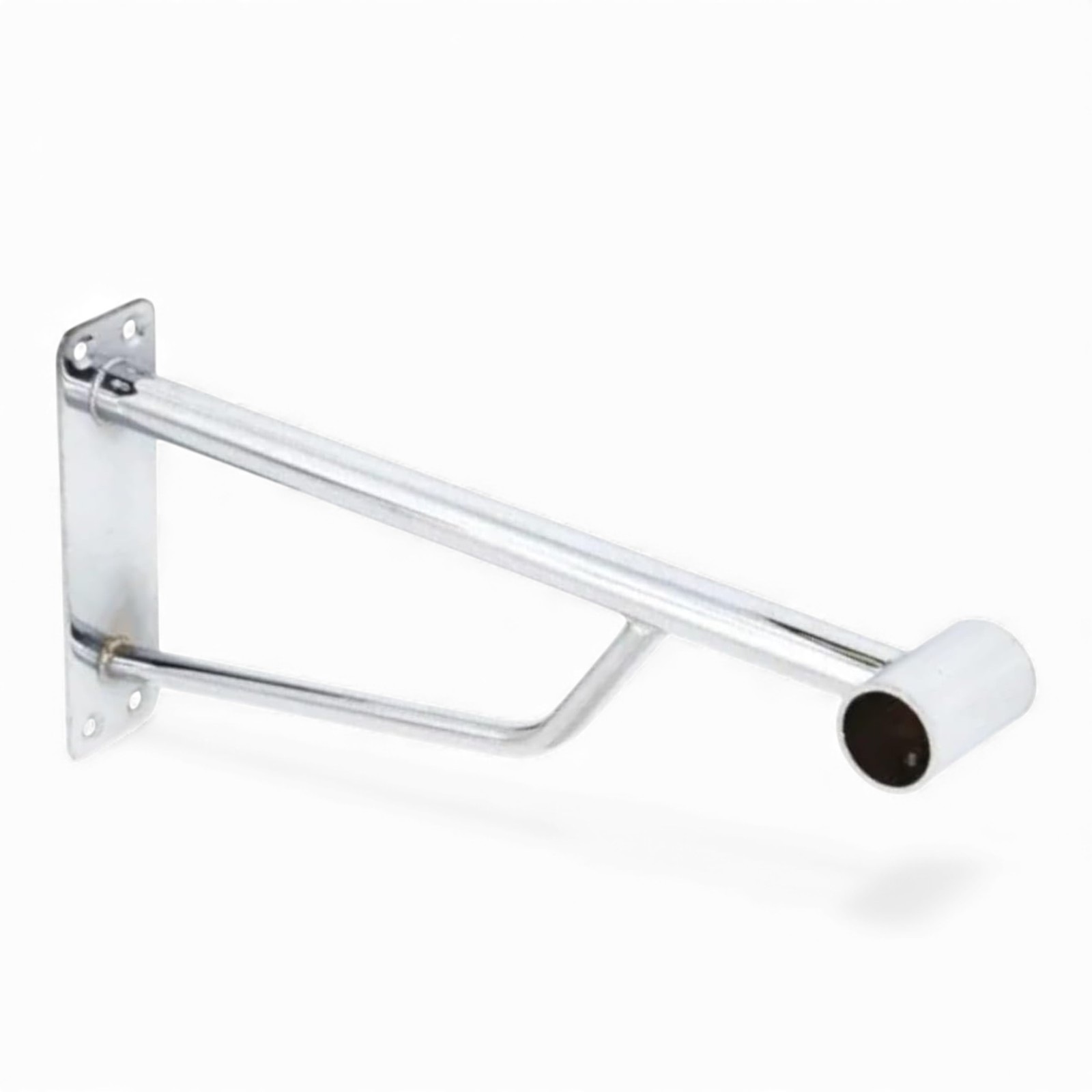 Heavy Duty Chrome Wall Projection Bracket for 25mm & 32mm Rails