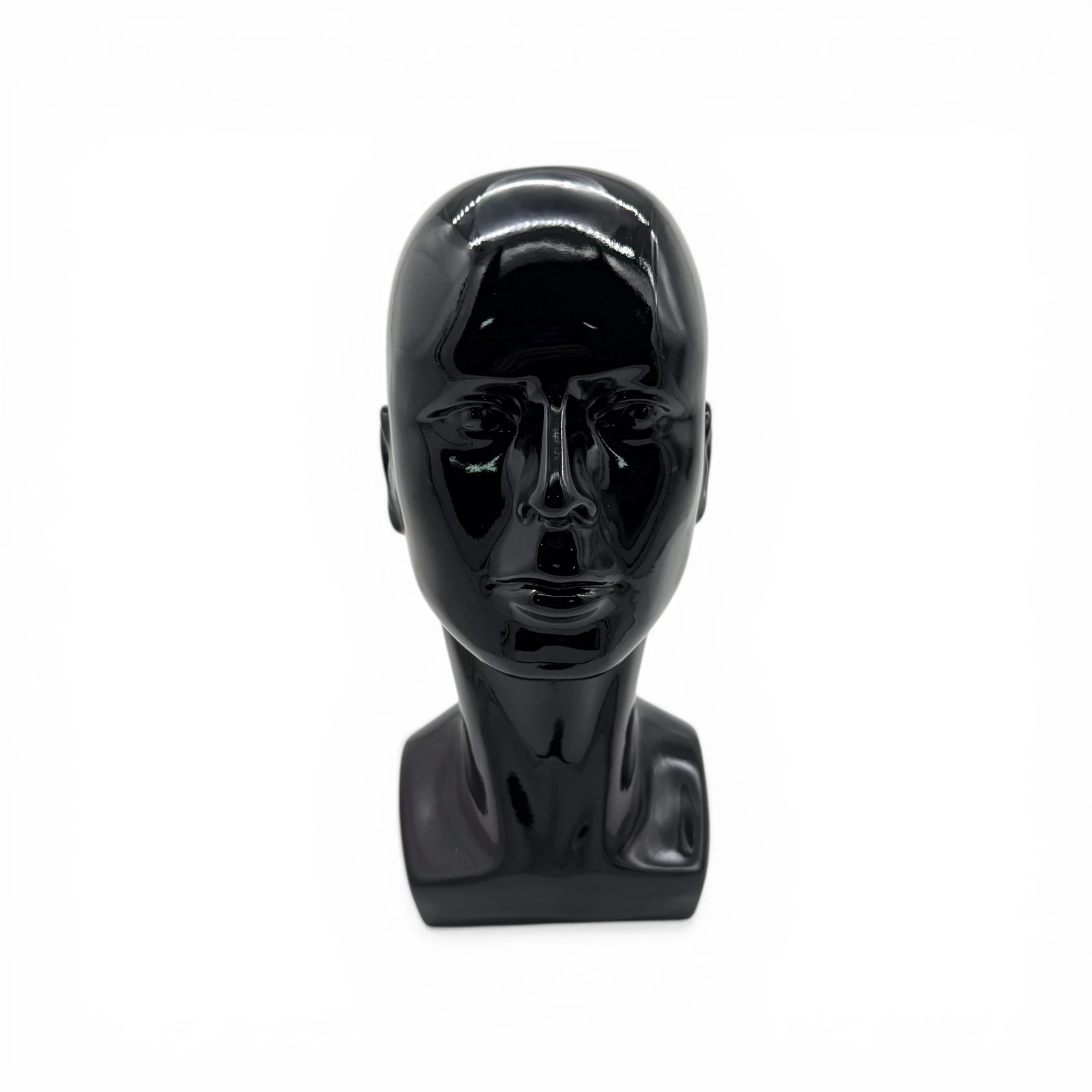 Heavy Duty Male Mannequin Head Black Plastic Hat Wig Display Stand