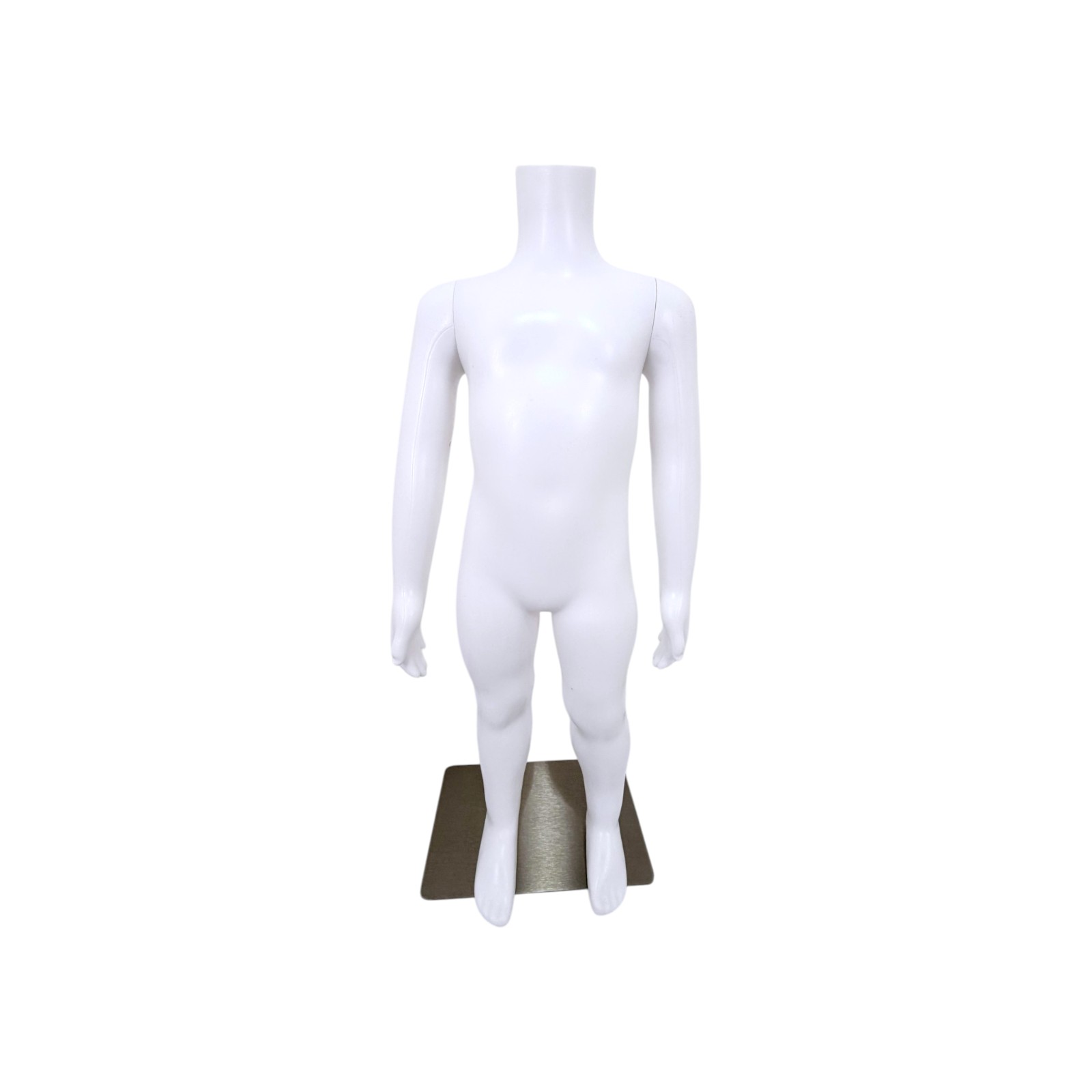 Child Headless Mannequin 76cm Matt White Plastic Display with Rotating Arms