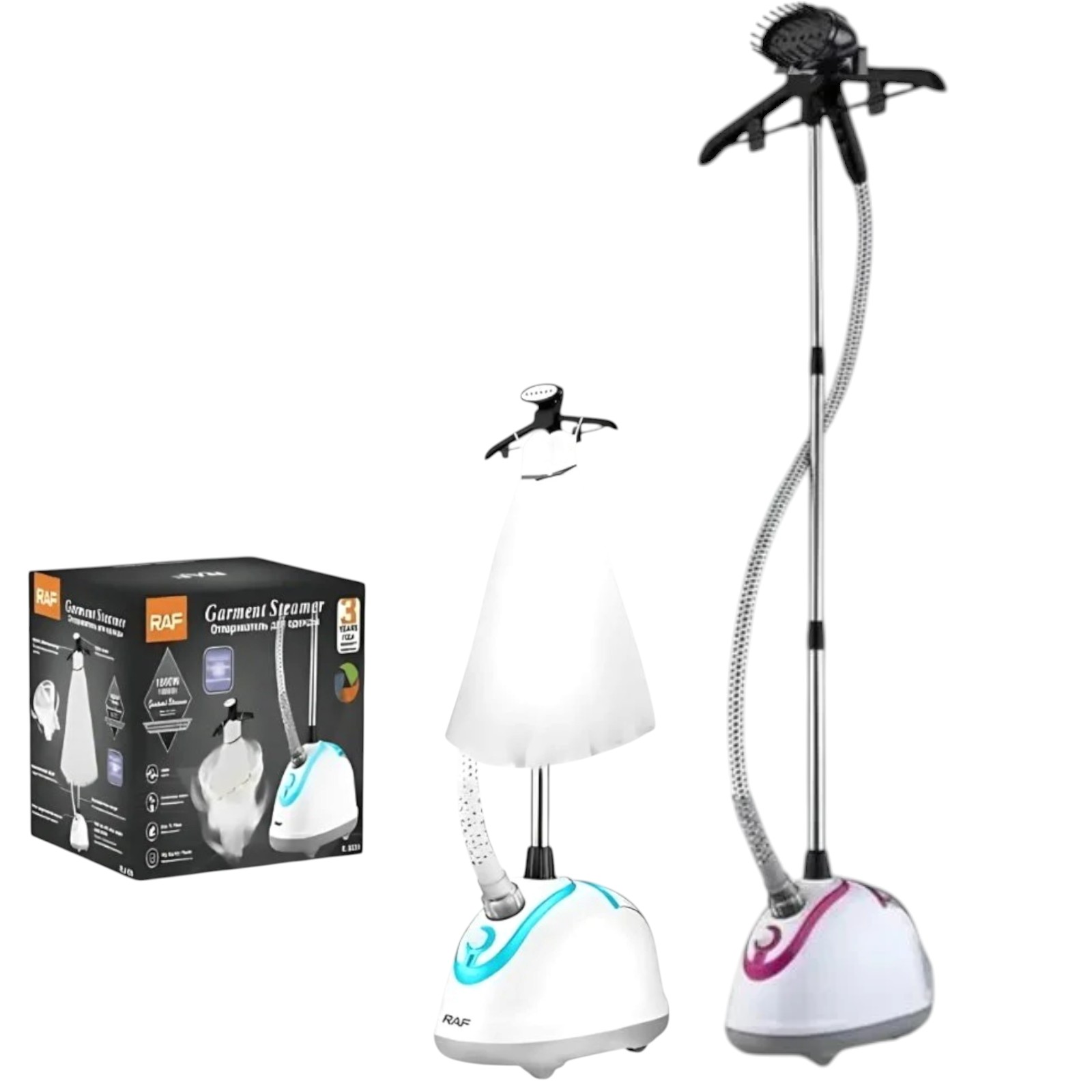 RAF Garment Steamer 1800W 2300ml Vertical Steam Iron Clothes UK