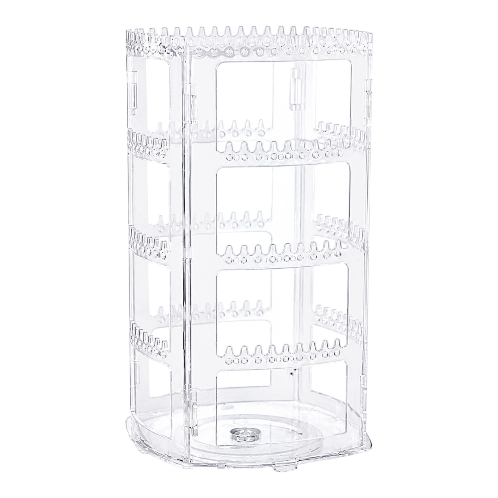 360 Rotating Clear Acrylic Earring Holder 4 Tier Jewellery Display Stand