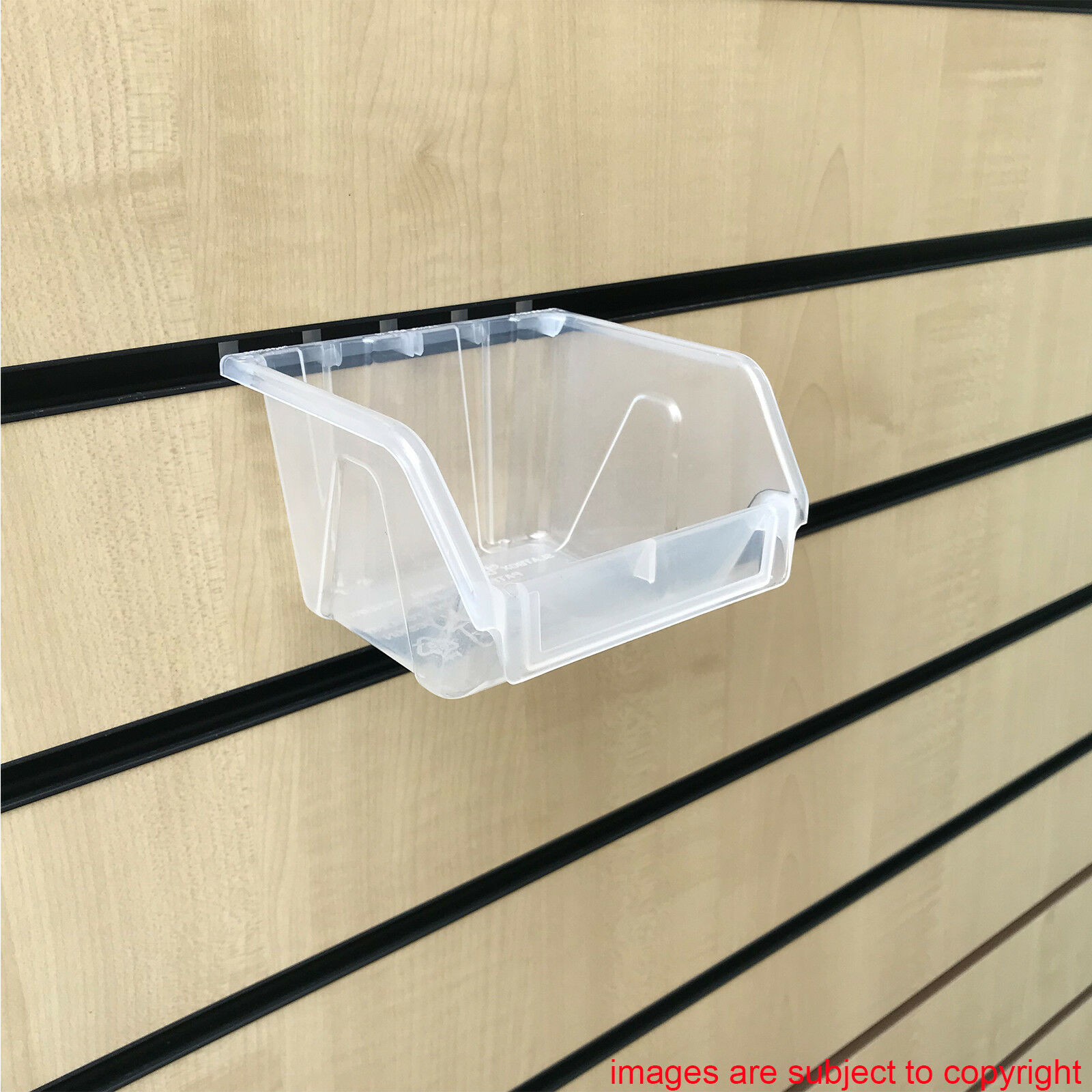 Clear Hobby Box for Slatwall – Small & Medium Storage Bins
