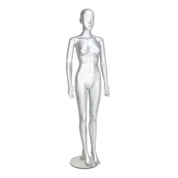 GAF351 Female Mannequin – Abstract – Gloss Silver