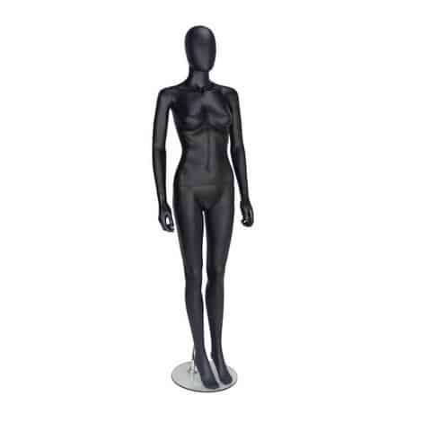GEF321 Female Mannequin – Egg Head – Matt Black