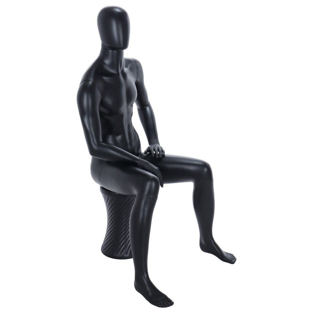 Male Mannequin – White Finish with Rose Gold Head