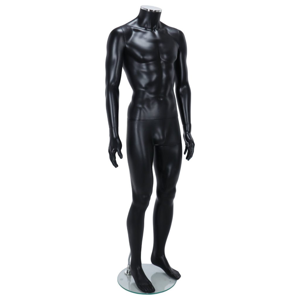 Male Mannequin – White Finish with Gold Head