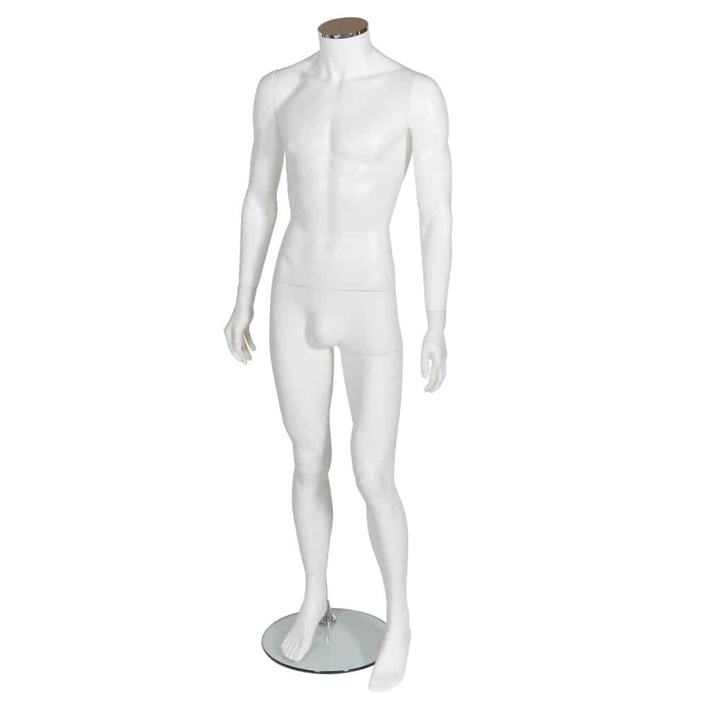 Male Mannequin – Egg Head with Ears – Black Finish