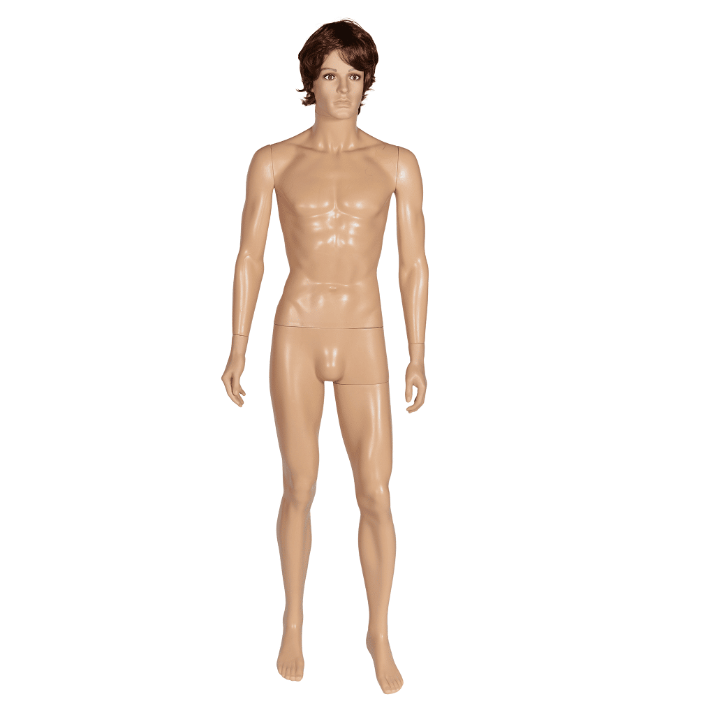 Male Full Body Mannequin with Make Up – Fleshtone – Pose 1