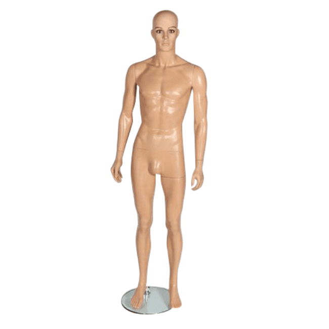 Male Full Body Mannequin with Make Up – Fleshtone – Pose 2