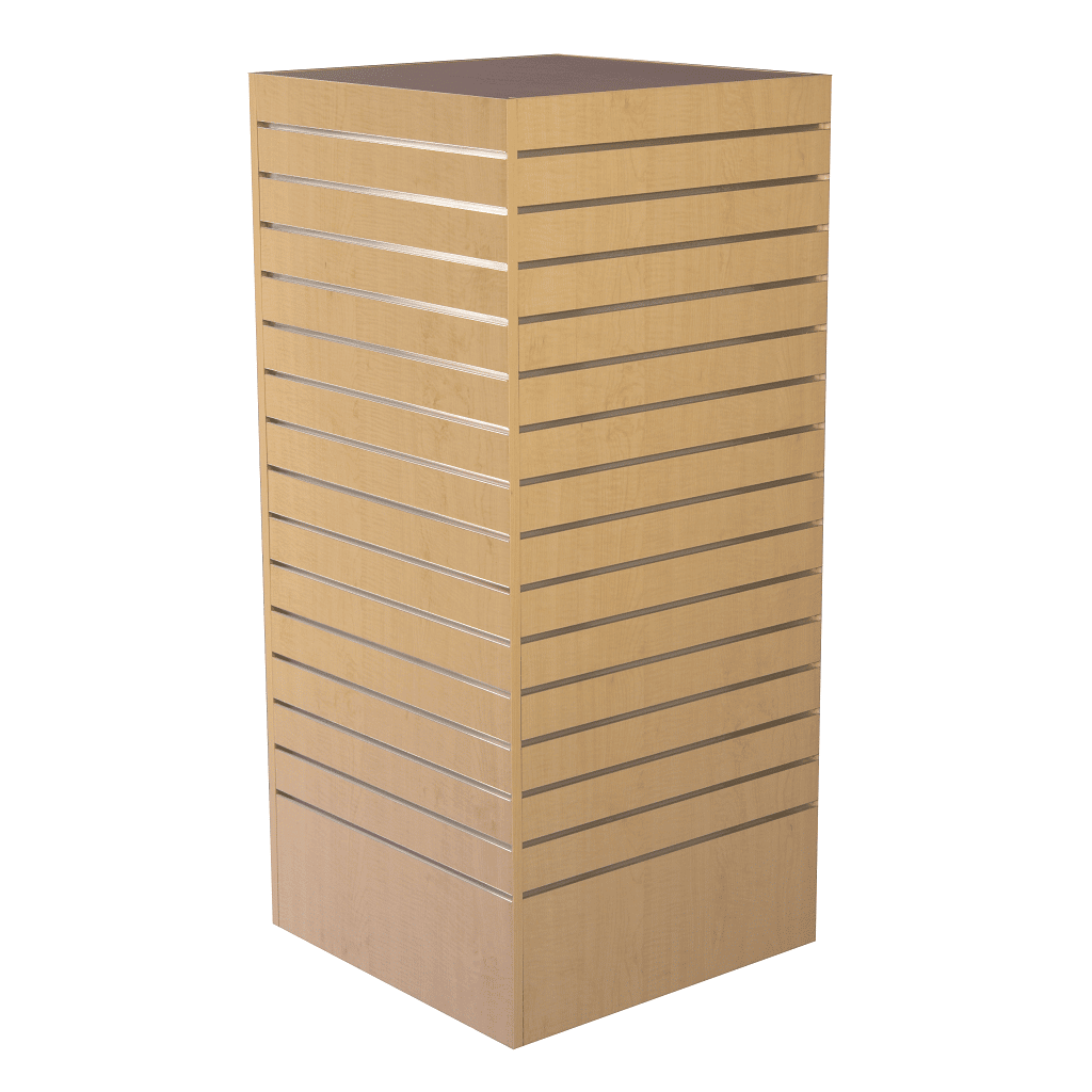Slatwall Tower Display Unit – Maple