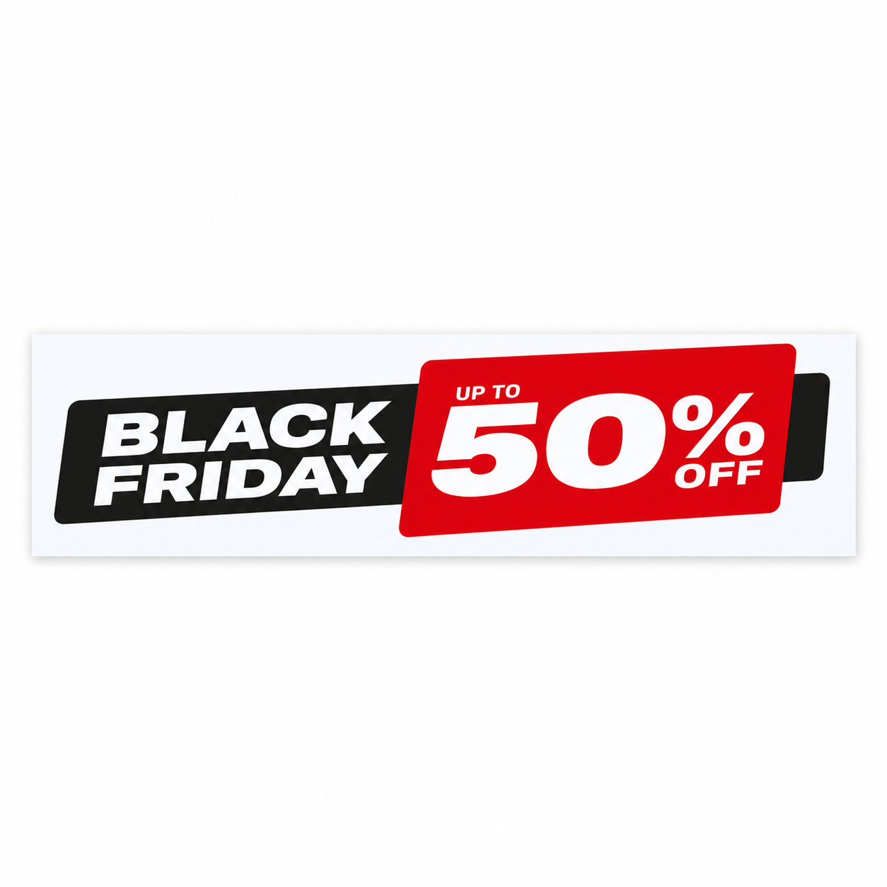 Black Friday Up to 50% Off Poster 120cm x 40cm Retail Sale Sign