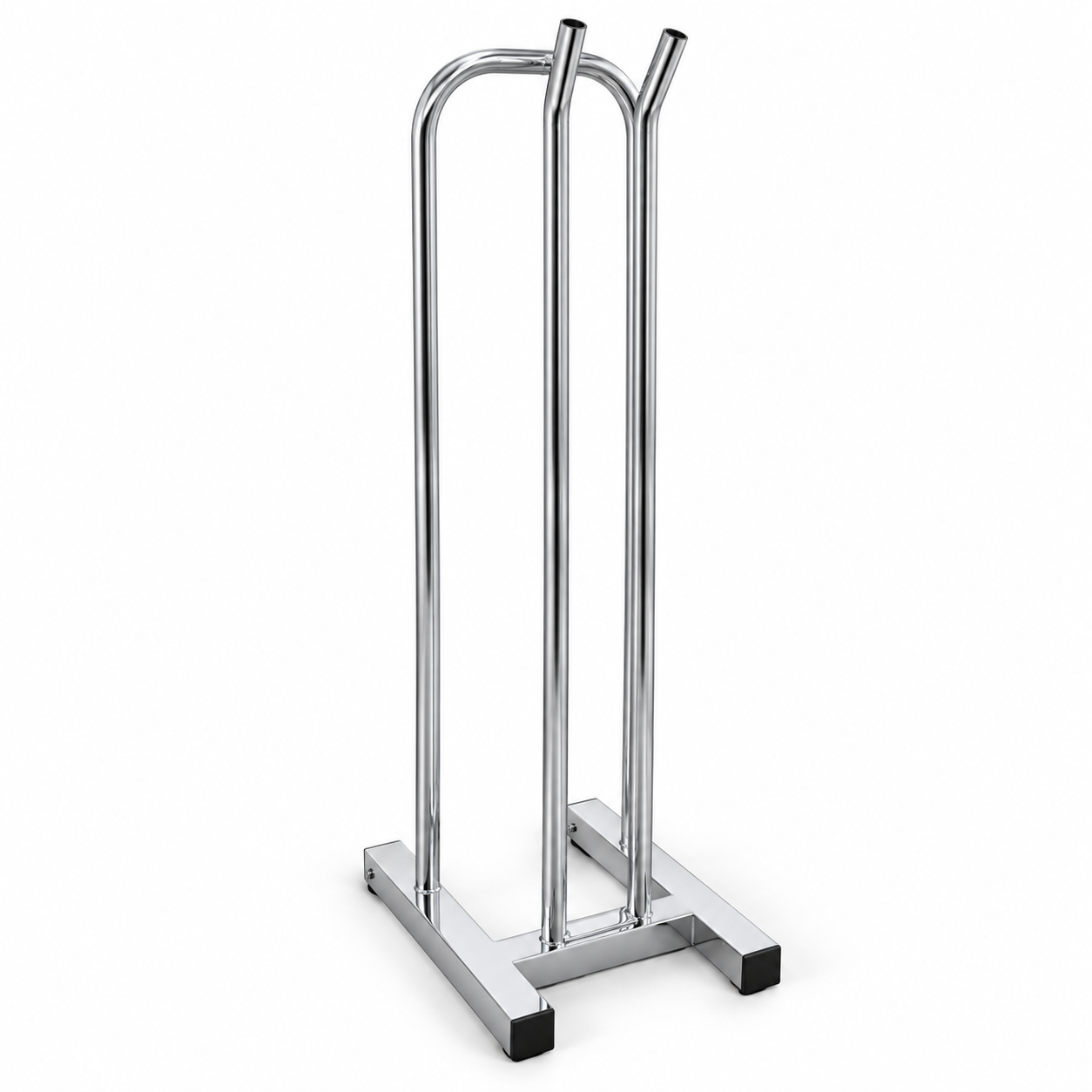 Chrome Metal Hanger Stacker with Wheels – Flat Packed Hanger Storage Stand
