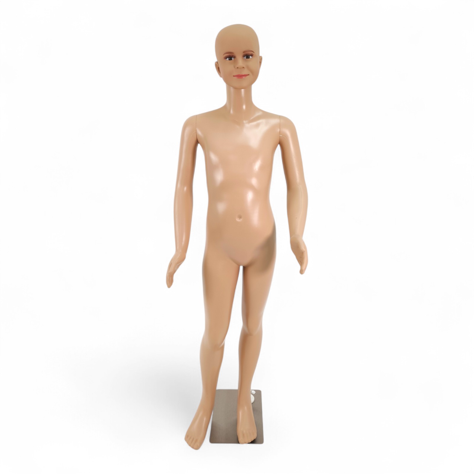 Child Mannequin 140cm – Realistic Full Body Display in Flesh Tone with Metal Base