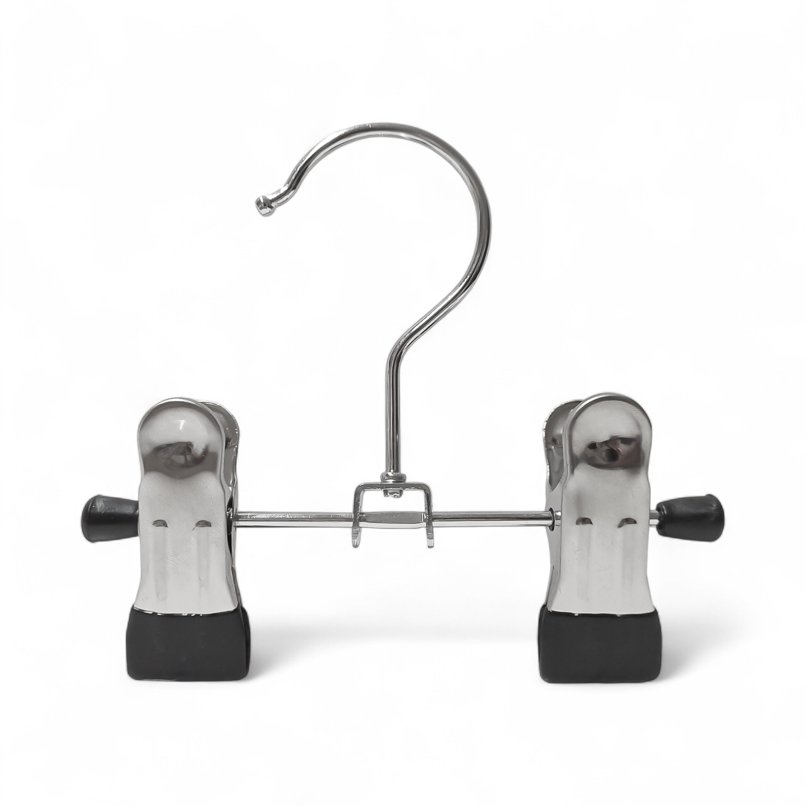 12cm Metal Hanger with 2 Adjustable Clips Chrome Finish Box of 100 Multi-Purpose