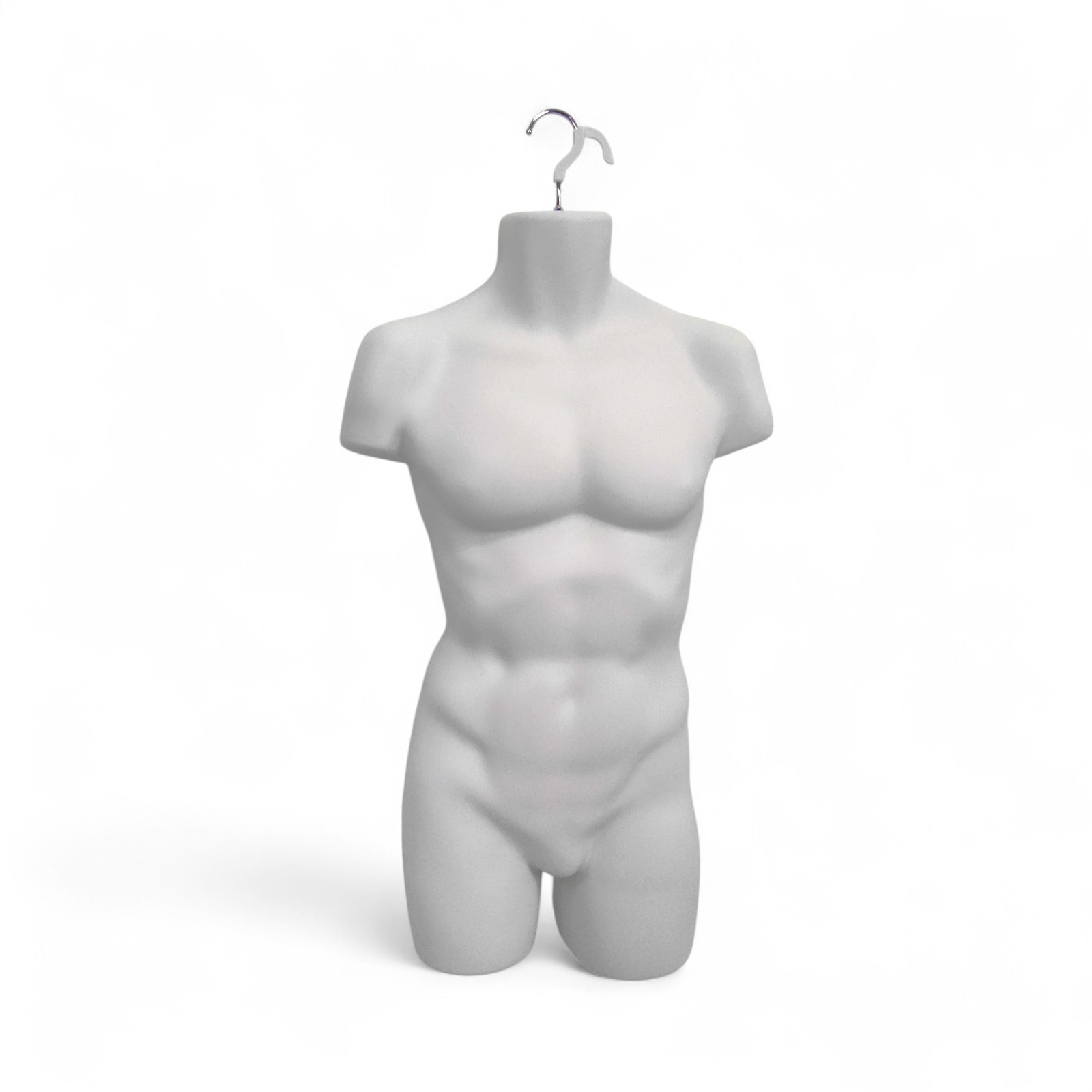 White Male Hanging Body Form 960mm Matt Plastic Display Torso Mannequin