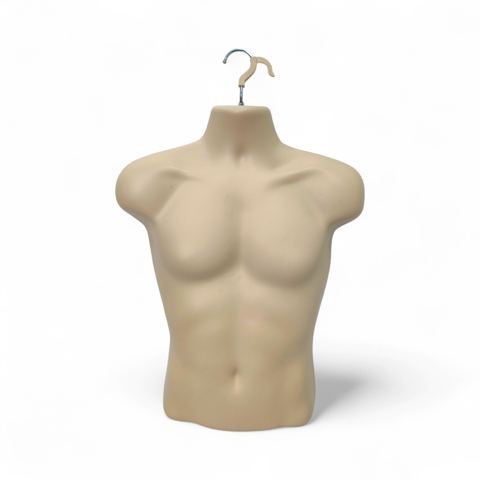 Skin Color Male Hanging Half Body Form Matt Plastic Display Torso Mannequin