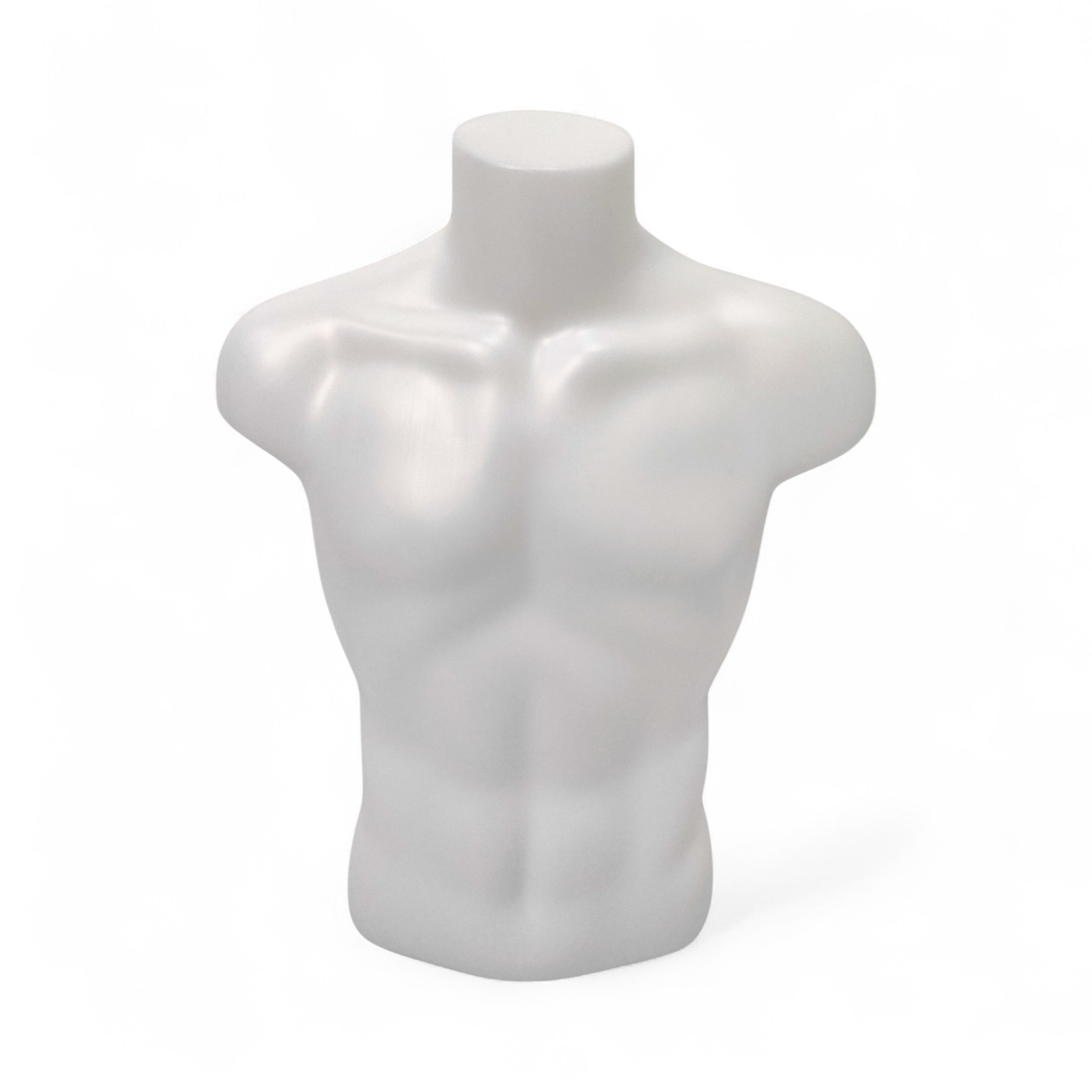 White Male Torso Bust Mannequin Upper Half Body Display for T-Shirts Jumpers etc