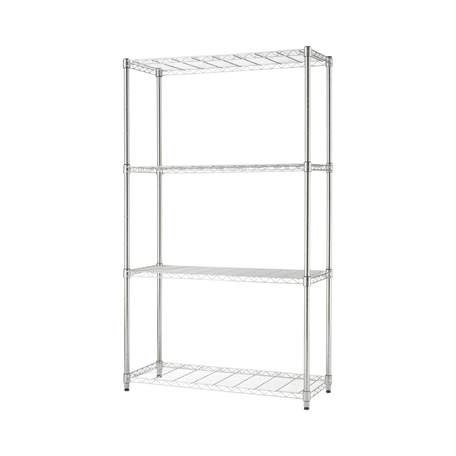 Chrome 4 Tier Wire Shelving Metal Storage Shelf Home Office Kitchen Rack Stand