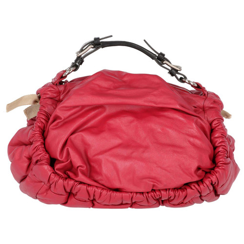 2000s Marni Magenta Leather Design Bag