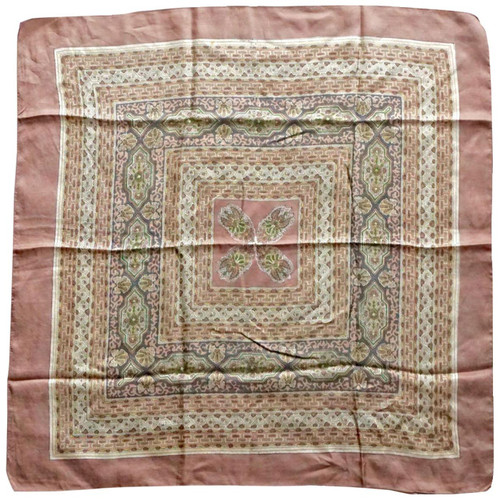 Liberty Square Silk Geometric Print Multi Champagne Scarf