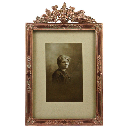 Art Nouveau French Picture Frame with a Lady Portrait Photograph