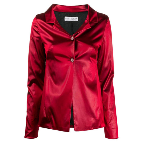 1990s Dolce & Gabbana Iridescent Red Jacket