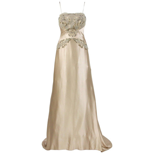 Atelier AimÃ©e Beige Vintage Wedding Dress, 2000s